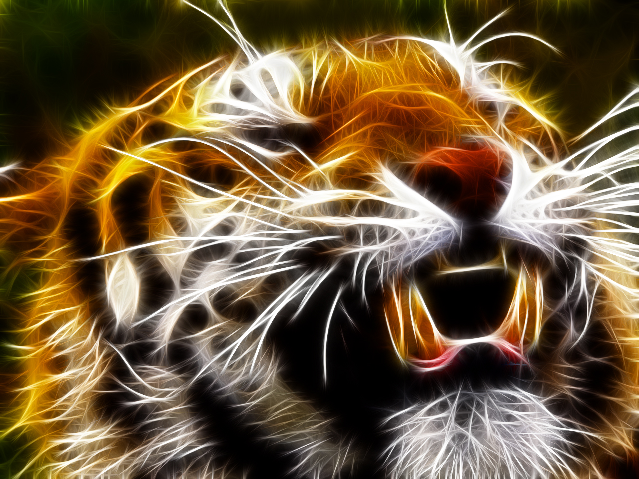 Abstract Animals Fantasy Tiger HD Wallpaper