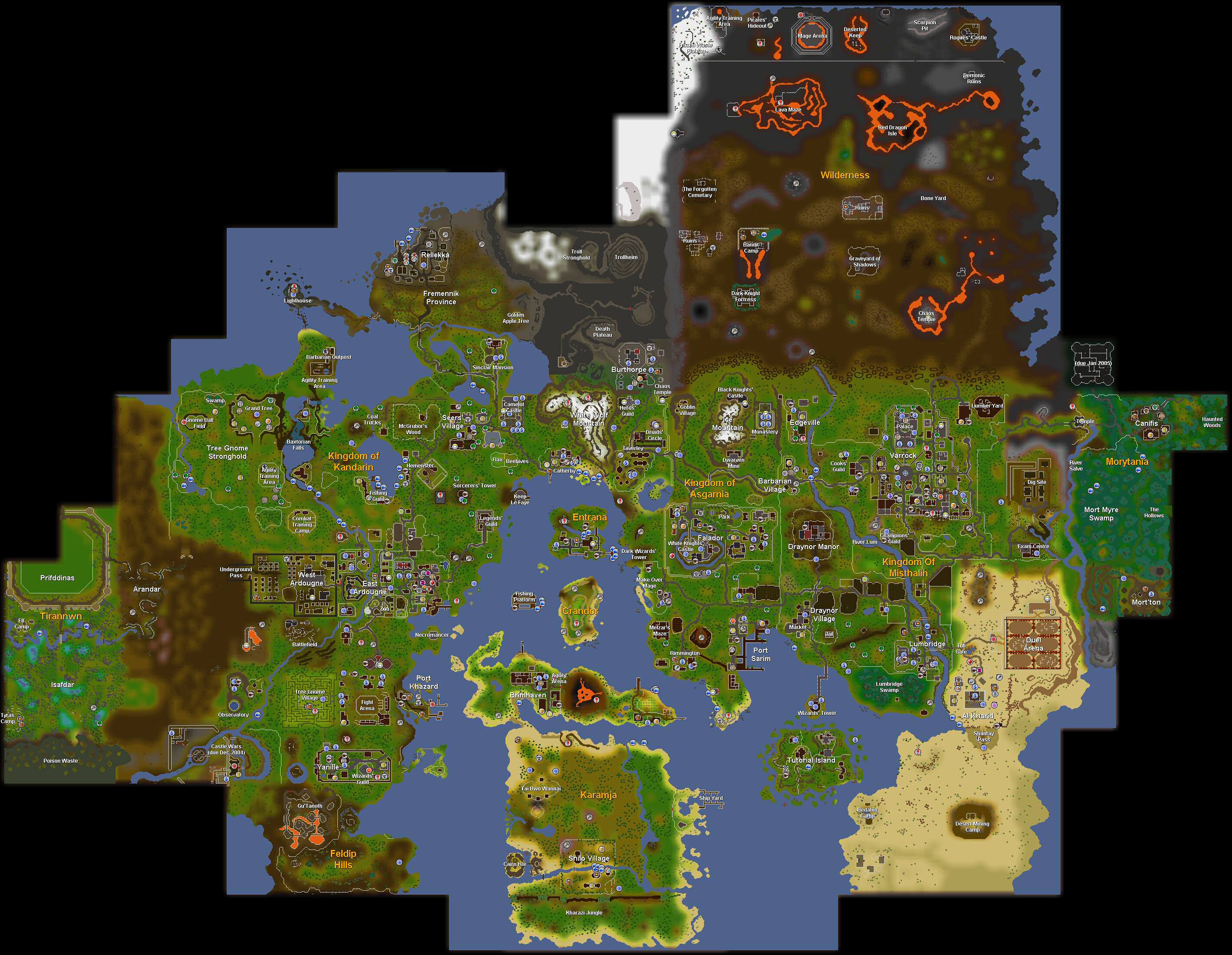 Runescape Old Map World Osrs Rs