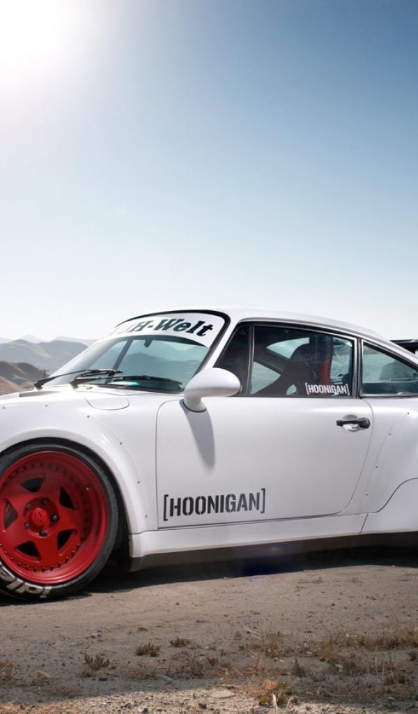 White Porsche Rauh Welt Begriff Hoonigan Wallpaper