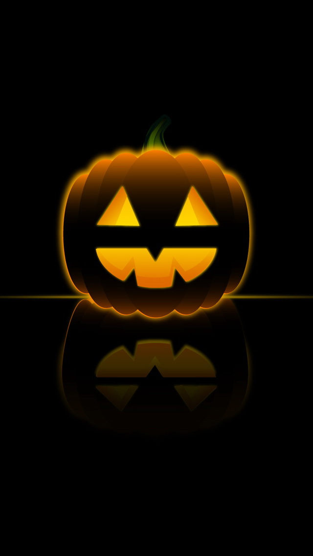 Halloween Pumpkin Smile Wallpaper iPhone