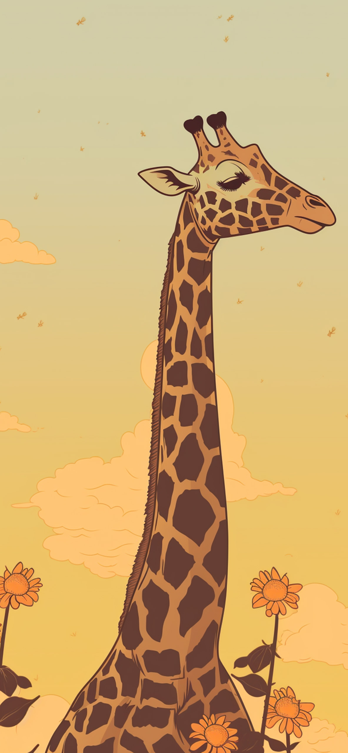 Cute Giraffe Background Wallpaper