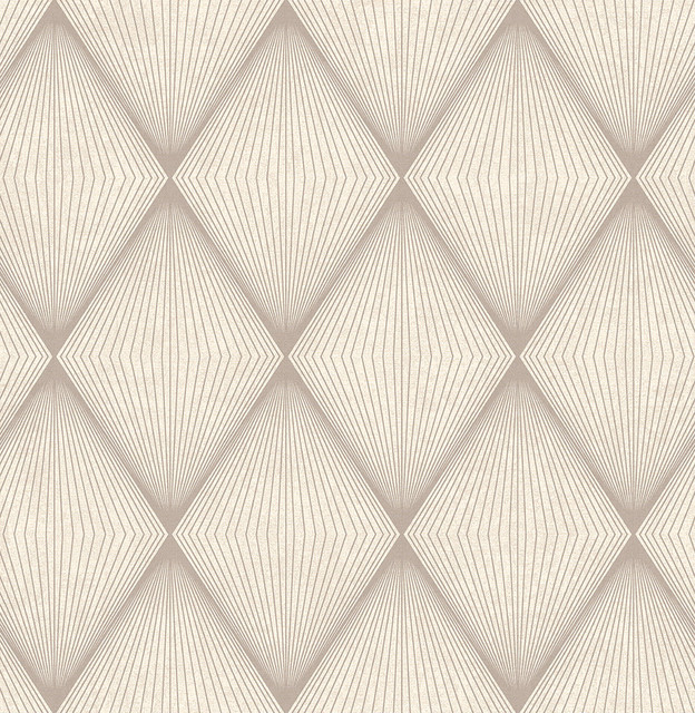 Apothem Brown Geometric Wallpaper Swatch   Modern   Wallpaper   by