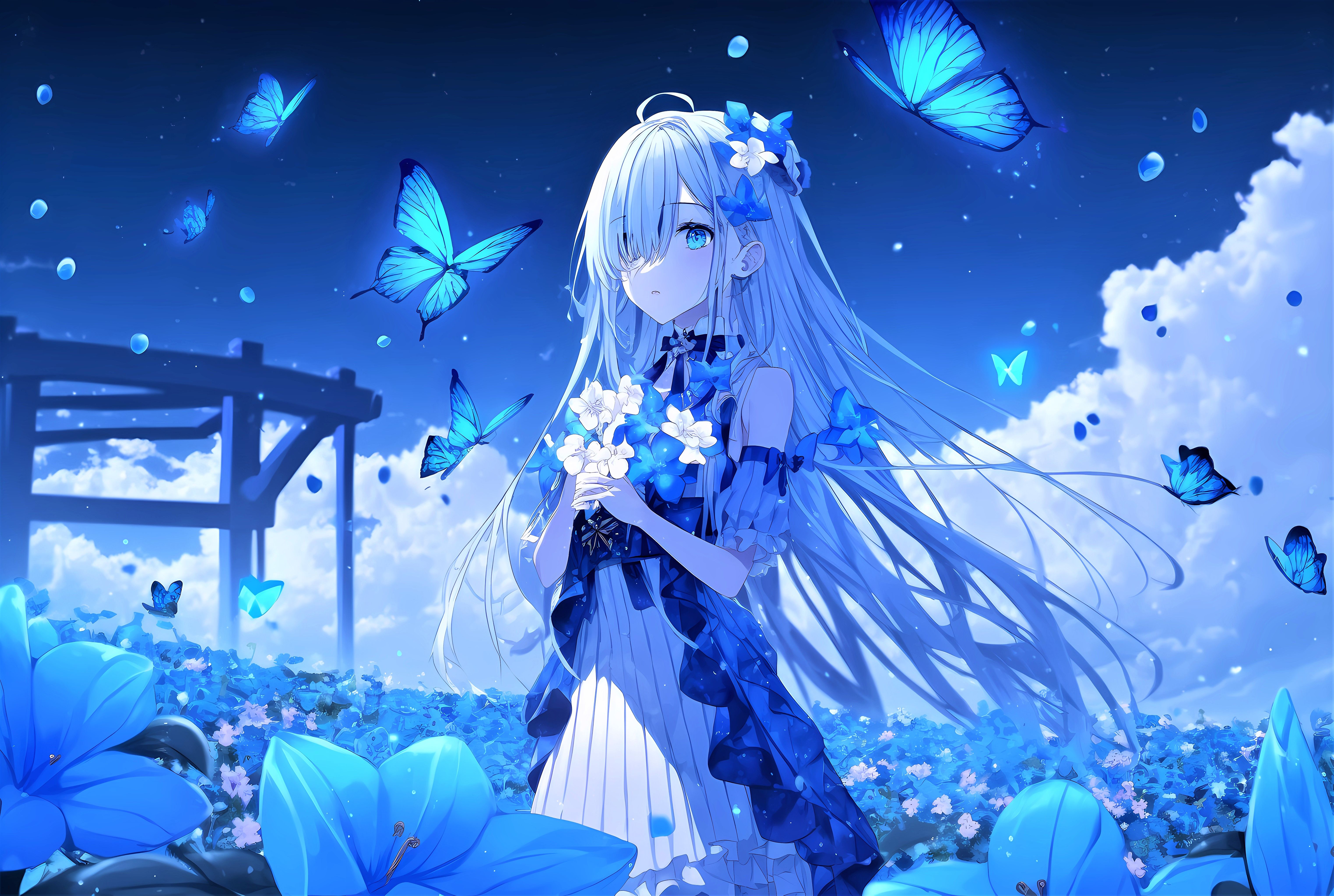 Blue Anime Aesthetic Wallpaper