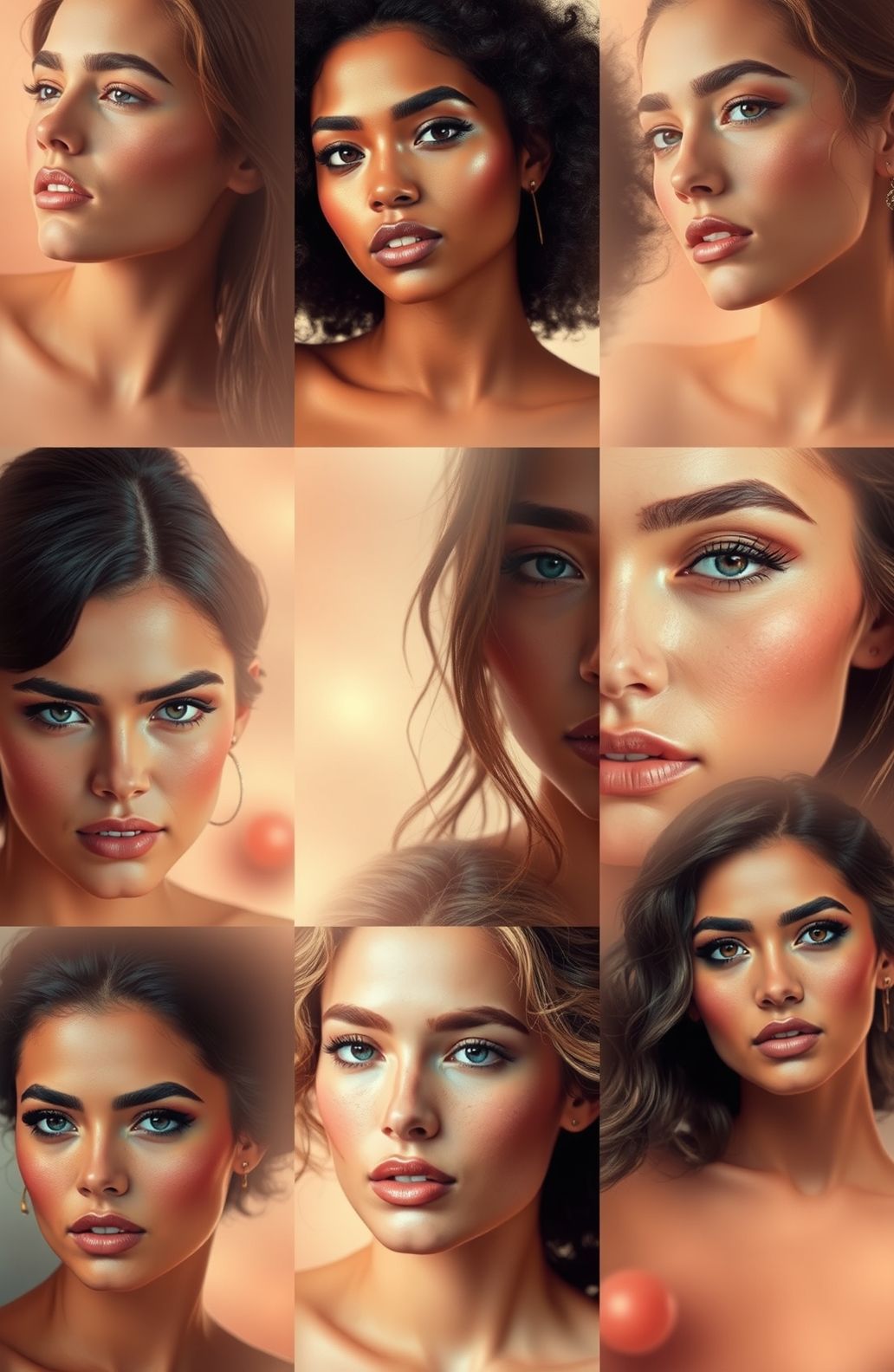 Beautiful Women Faces Wallpaper