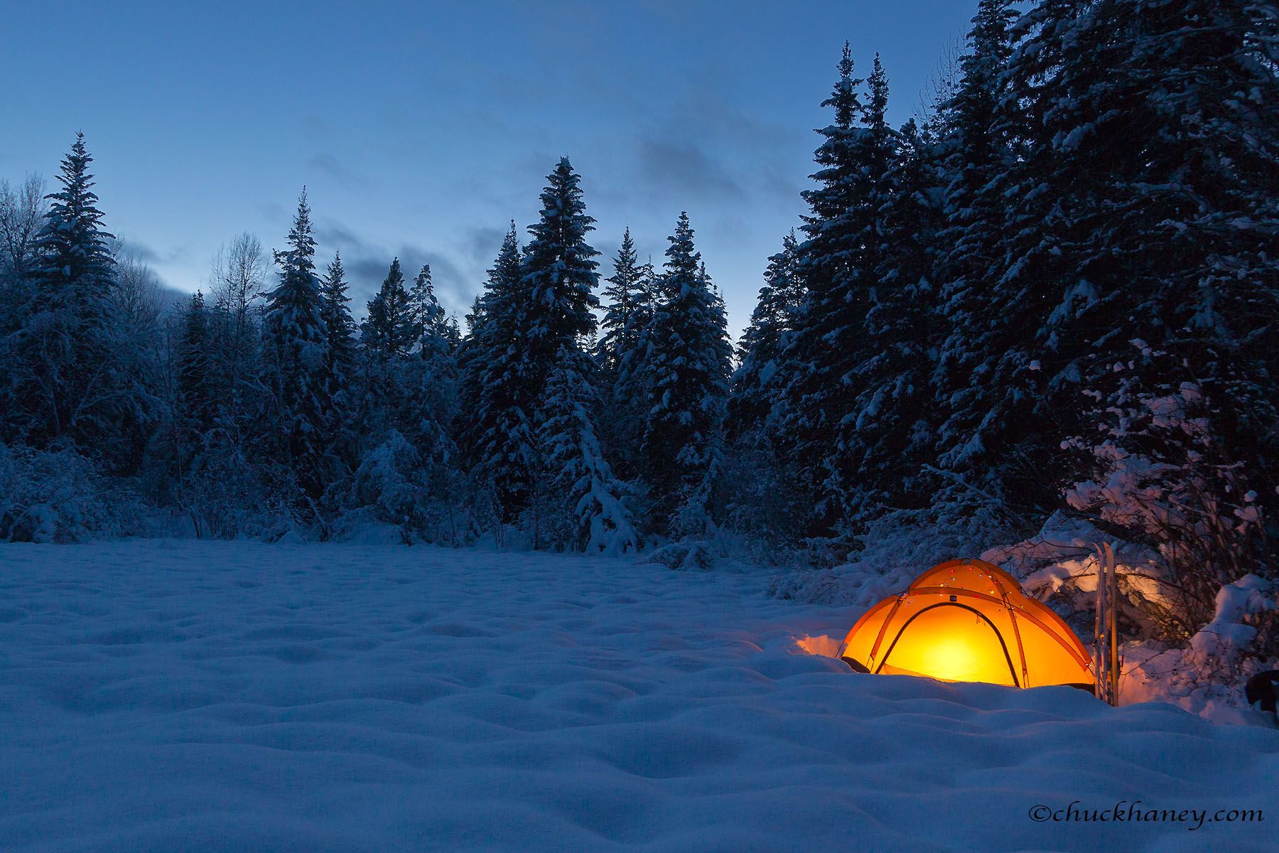 Winter Camping Wallpaper Top Background