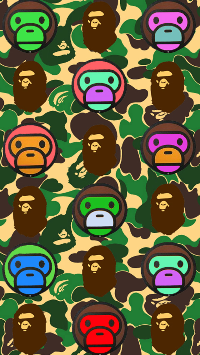 iPhone 5 wallpapers HD   Bape Backgrounds 640x1136