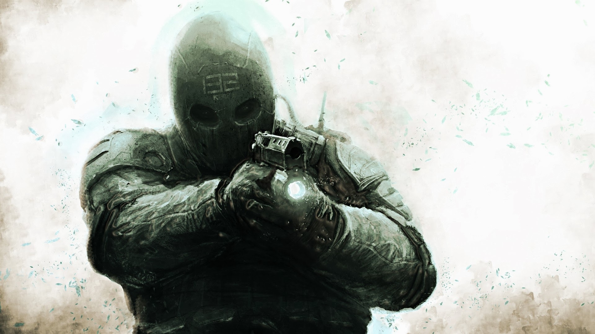 Sci Fi Mask Soldier Wallpaper HD Gun A660