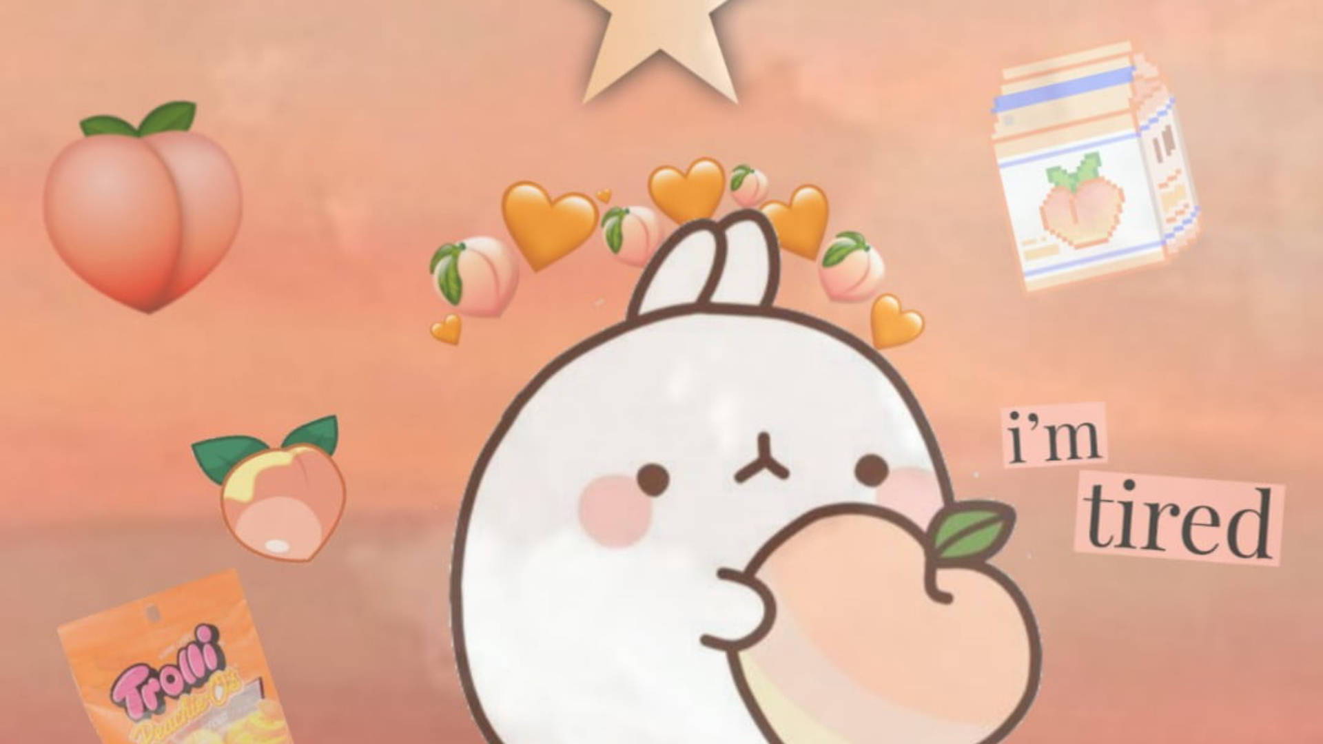 Peach Color Aesthetic Wallpaper