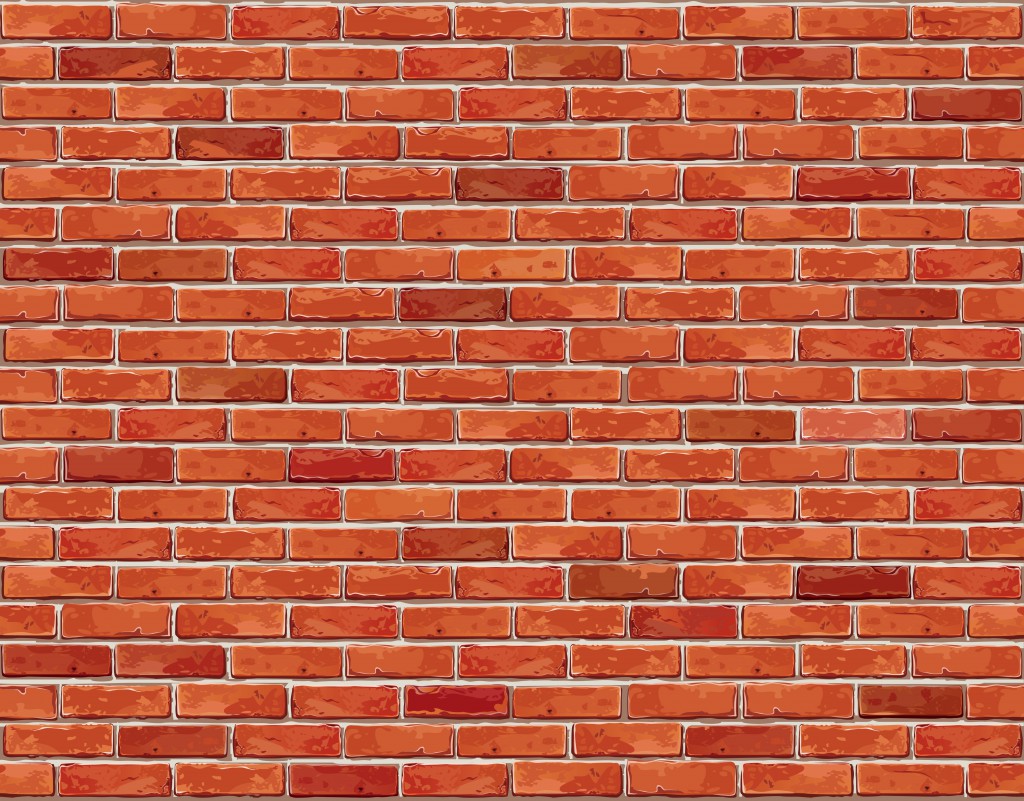 Red Brick Wall Seamless Vector Illustration Background Texture