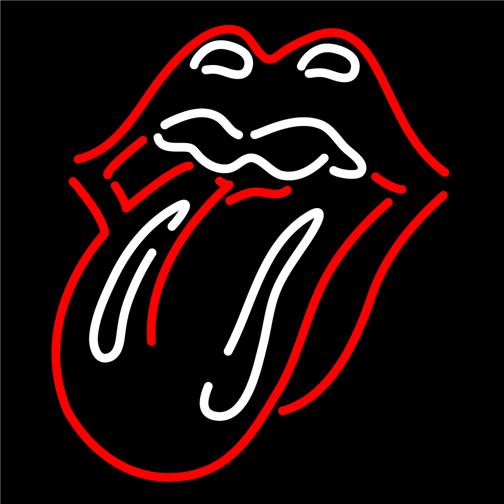 Rolling Stones Logo Black Background Rolling stones logo black