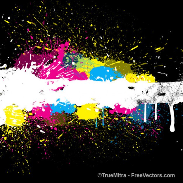 Colorful Paint Splash Background Vector Set