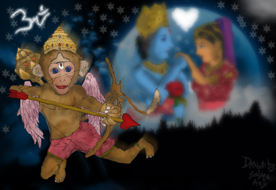 Baby Hanuman Wallpaper Baby Hanuman as Cupid