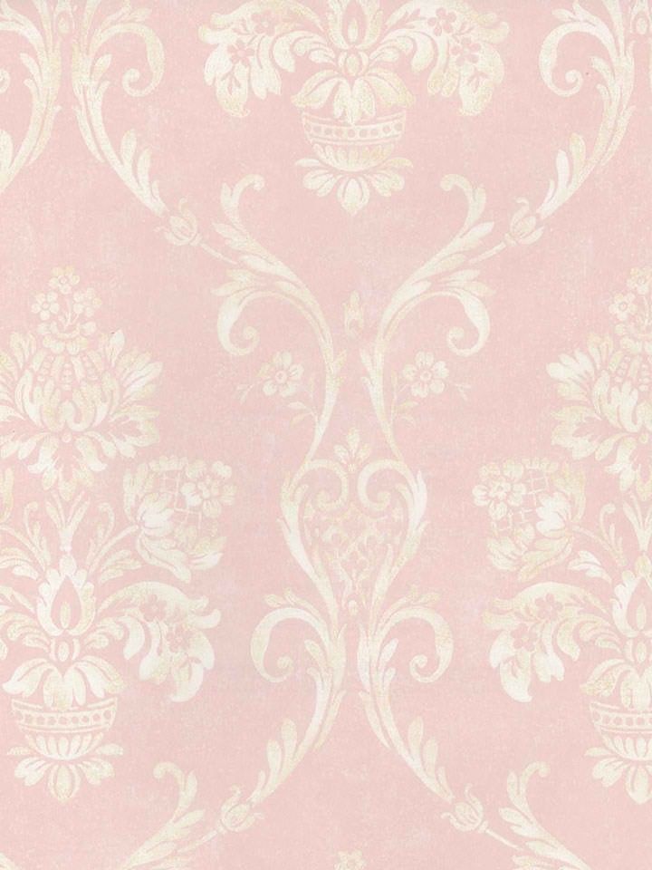 Interior Place Soft Pink Floral Damask Wallpaper