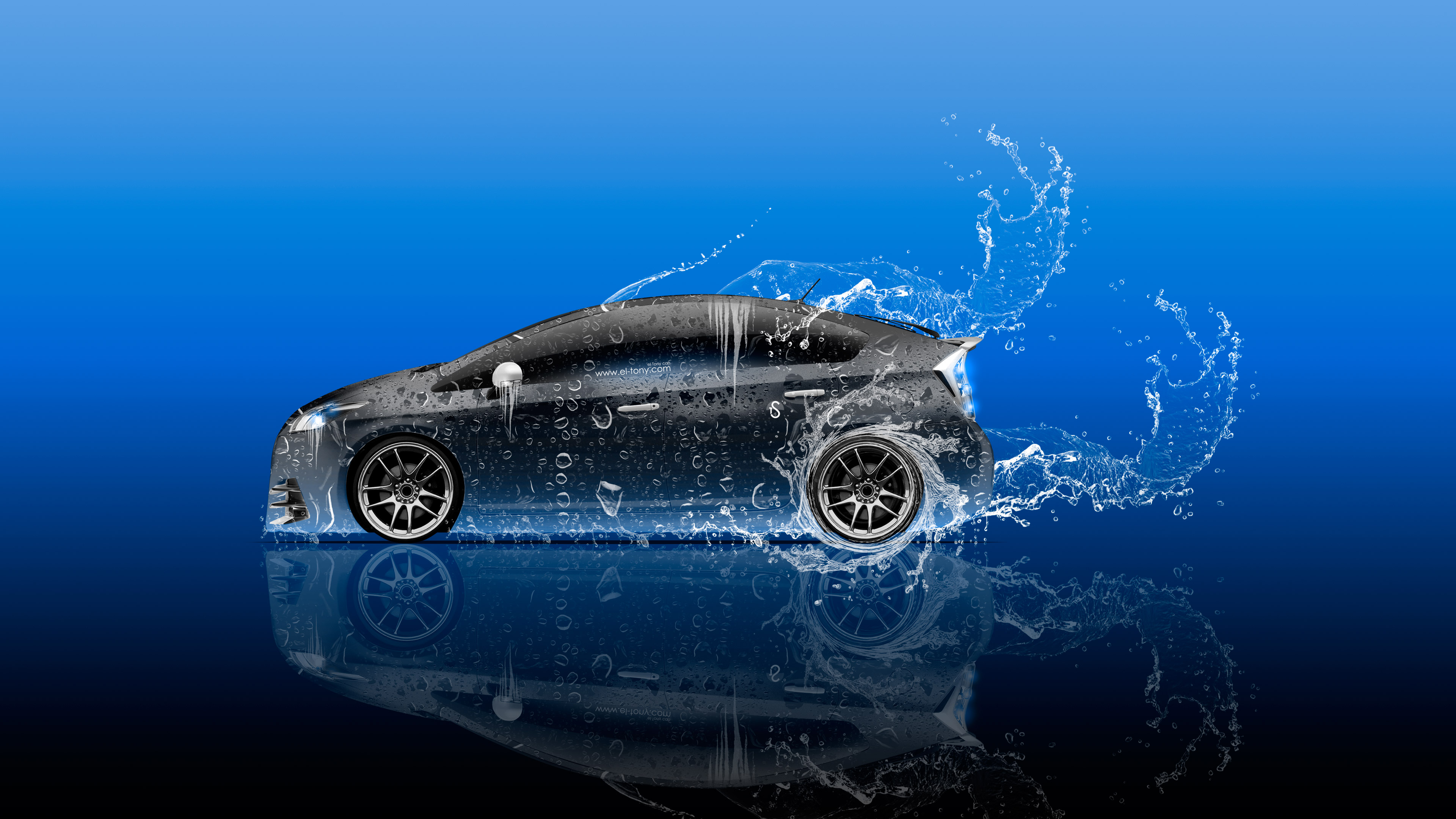Toyota Prius Hybrid Side Super Water Car Wallpaper El Tony