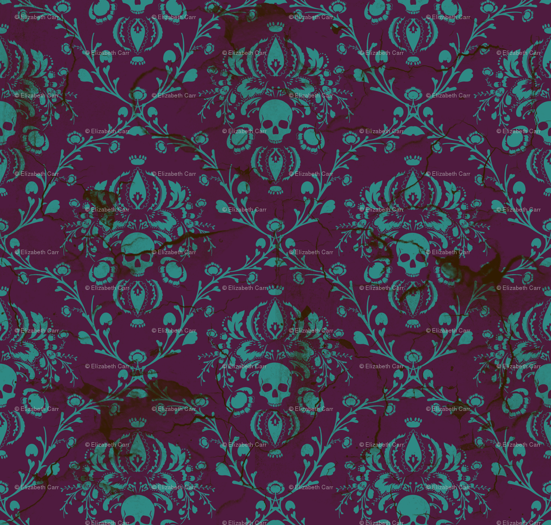 Purple Skull Wallpaper And Gift Wrap