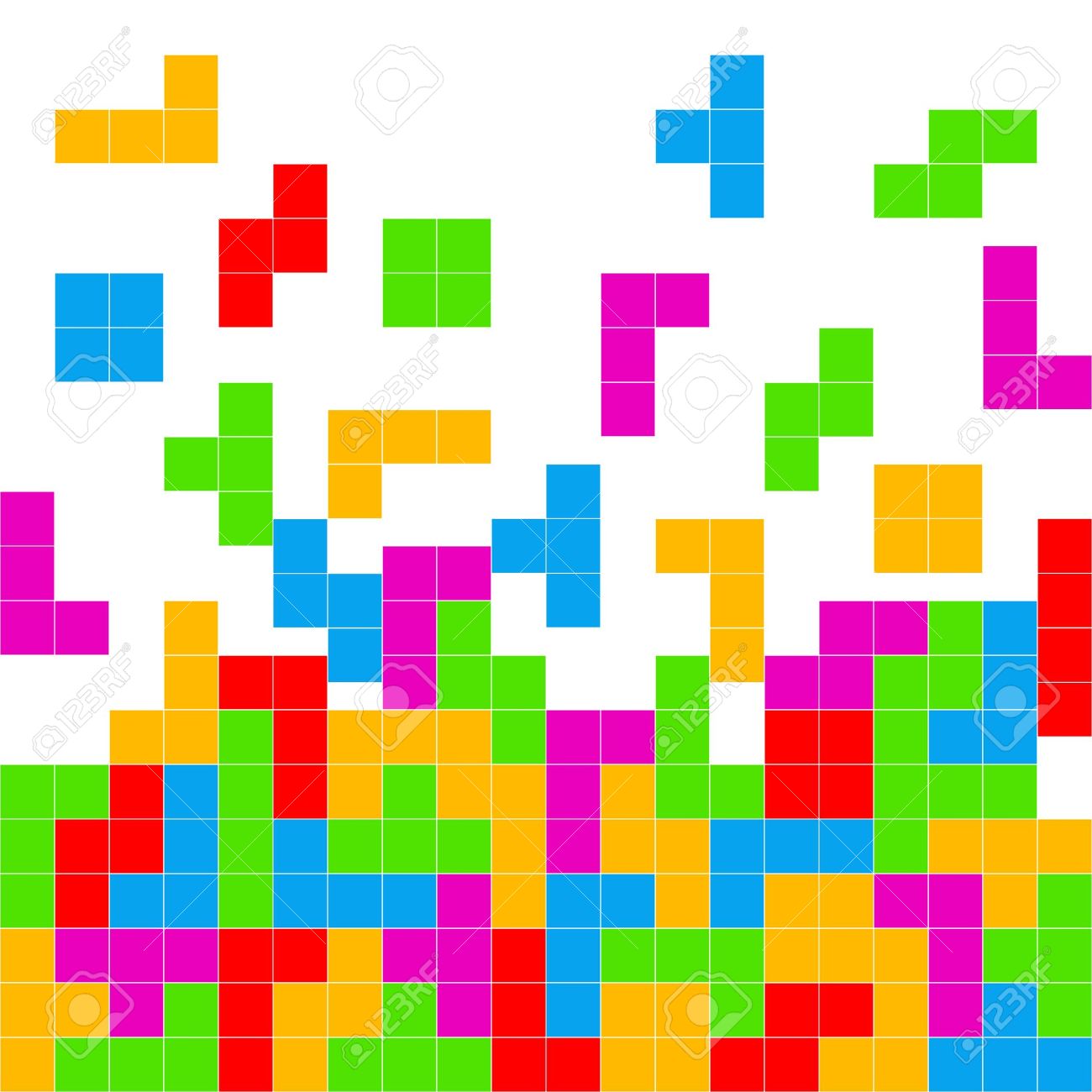 Tetris Game Playing Background Stock Photo Picture And Royalty