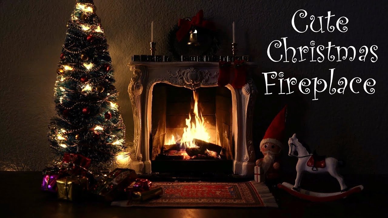 Christmas Fireplace Scene With Crackling Fire Sounds Hours