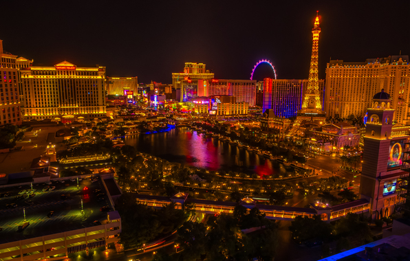 Las Vegas Nevada Night Lights City Wallpaper
