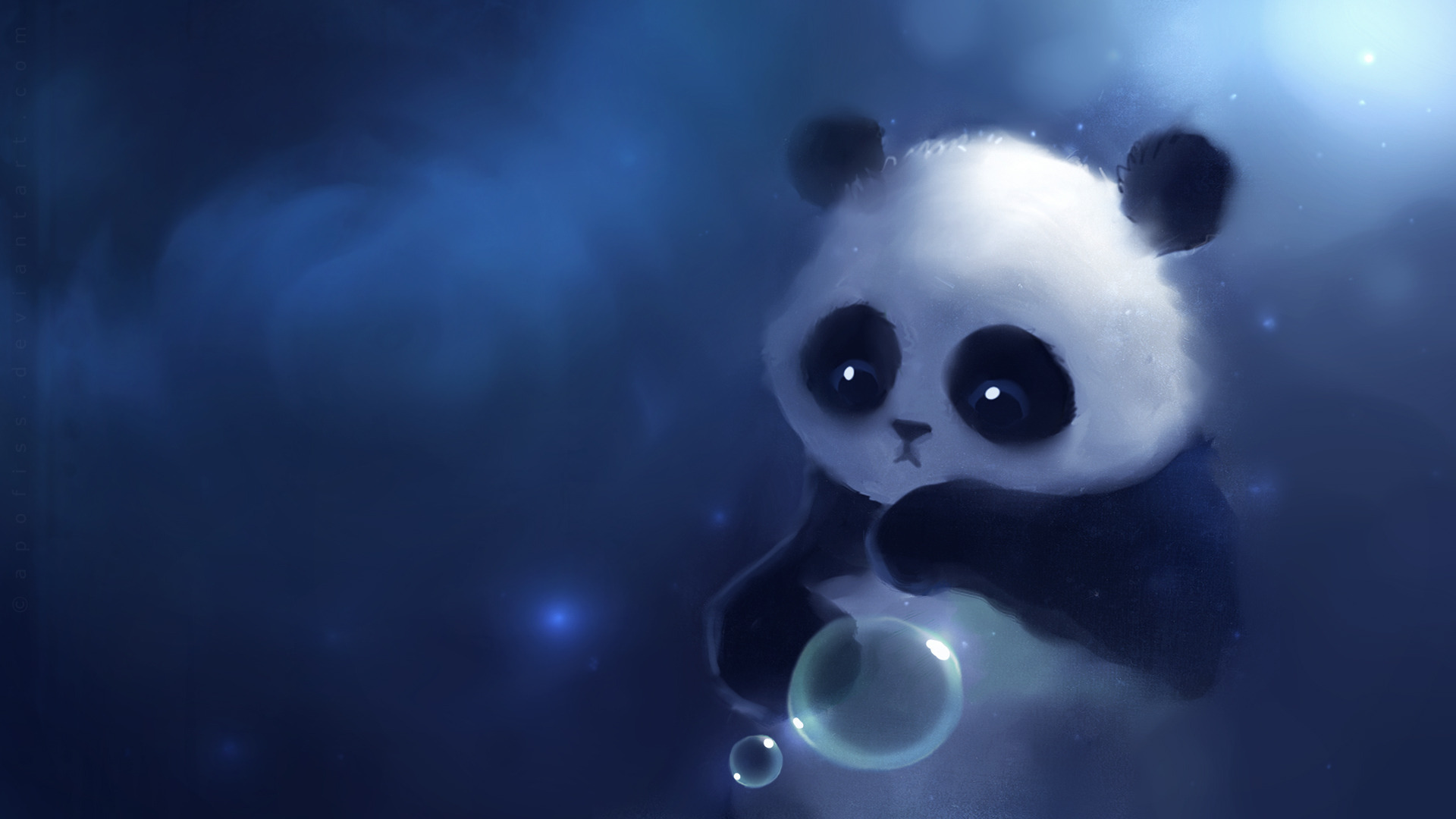 Cute Panda Painting Wallpaper Share This On
