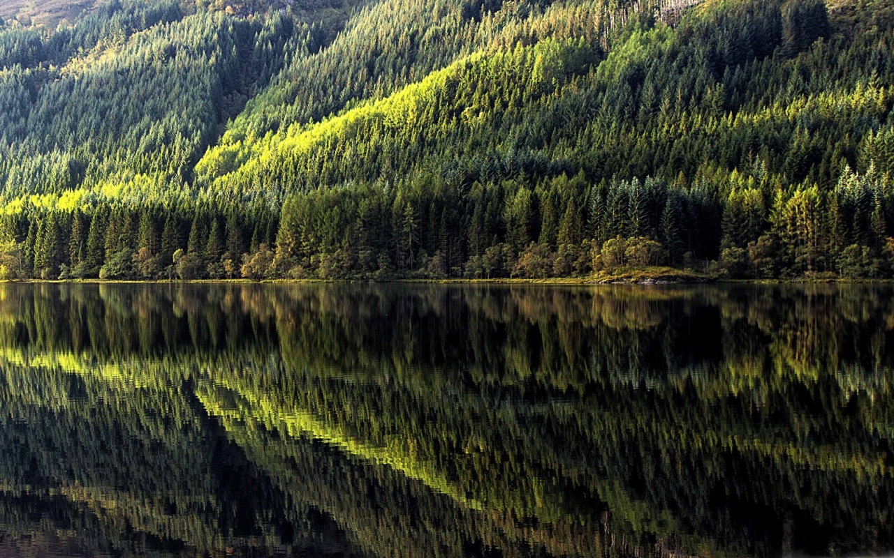 Reflections On Loch Chon Mac Wallpaper
