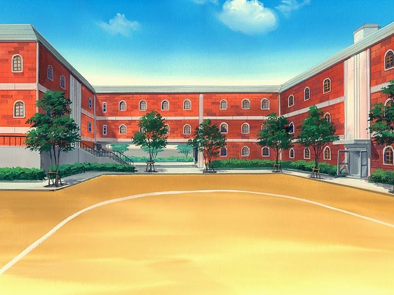 School Anime Scenery Wallpaper