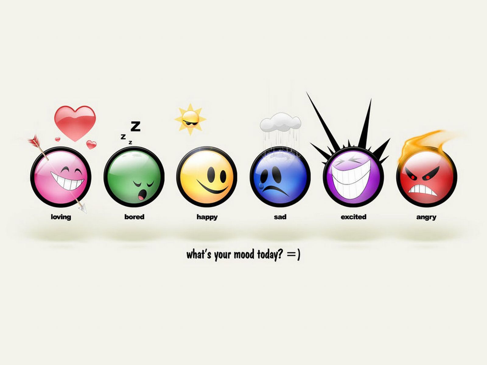 Funny Smiley Faces Background Animated