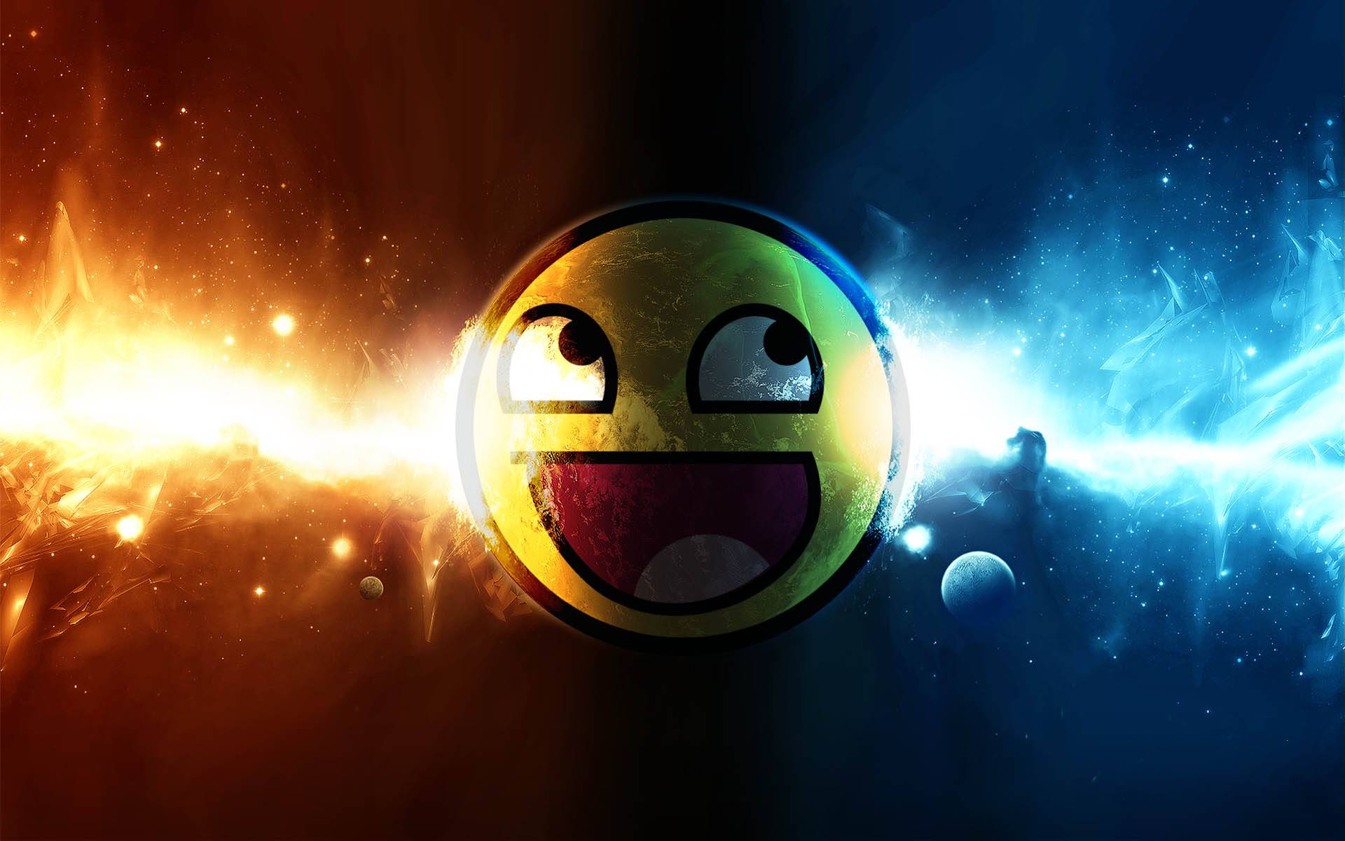 Awesome Cool 3d Smiley Background Wallpaper Fullsize