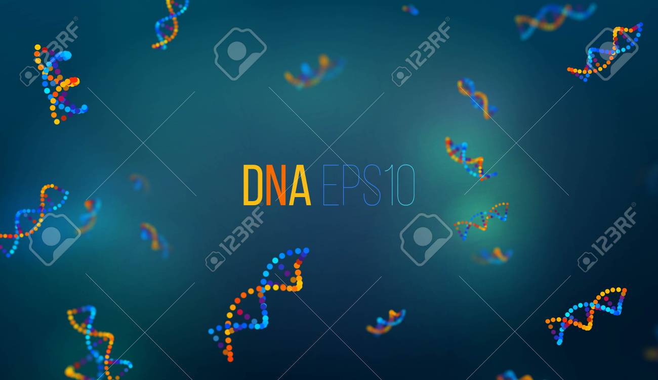 Abstract DNA Vector Background Biology Science Illustration