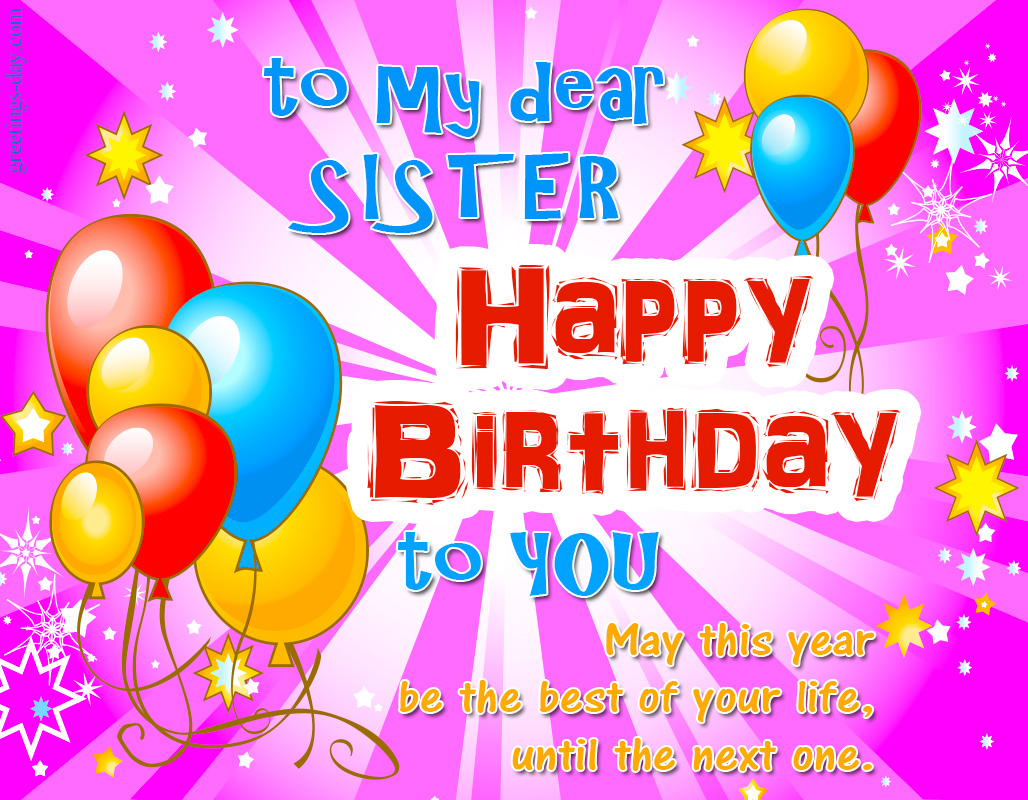 Free download Happy Birthday To Dear Sister With Quotes Sister Happy  Birthday [1028x800] for your Desktop, Mobile & Tablet | Explore 40+ Sister  Backgrounds | Little Sister Wallpaper, I Love My Sister