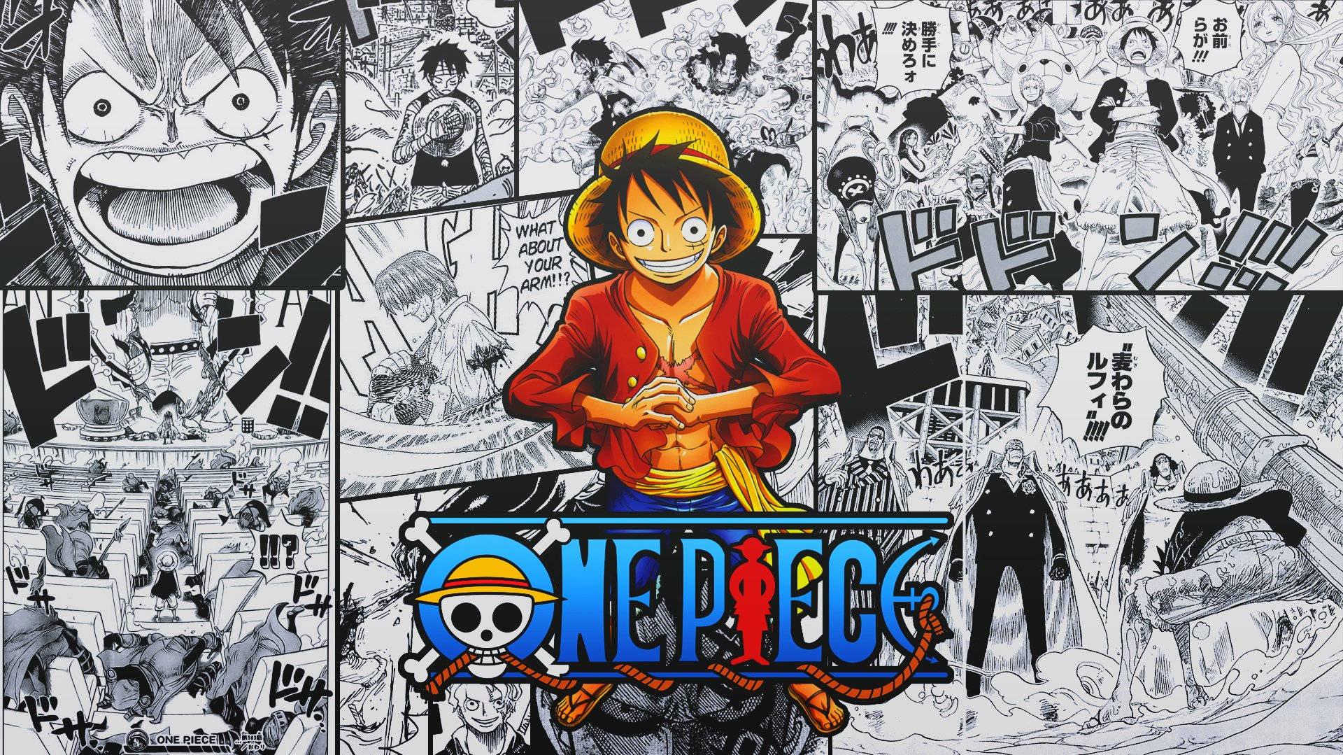 One Piece 4k Luffy Comic Art Wallpaper