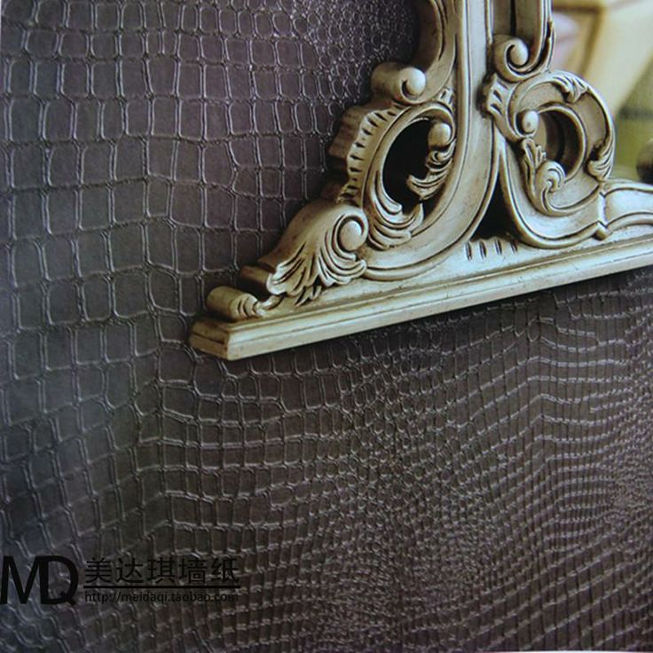 Croc Skin Wall Wallpaper Brief Modern Faux Leather Embossed