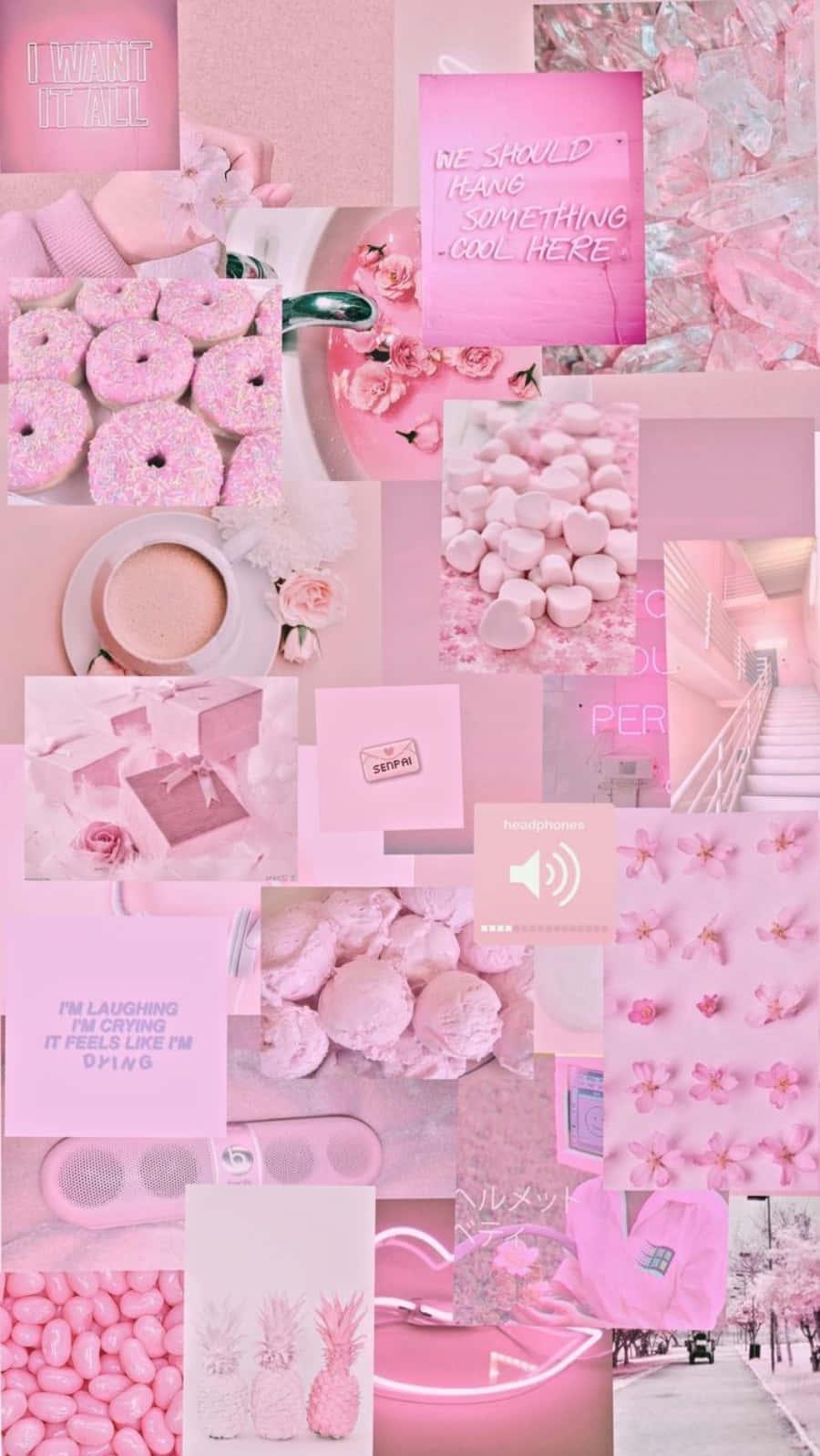 Collage Of Beautiful Pink Aesthetic Wallpaper