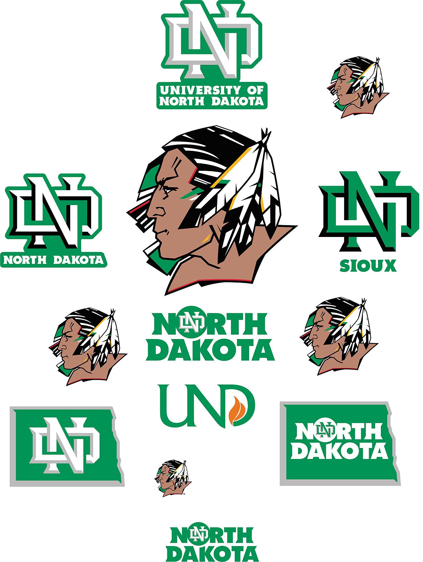 North Dakota Fighting Sioux Logo Fathead Jr Brewster Wallcovering 1355x1800