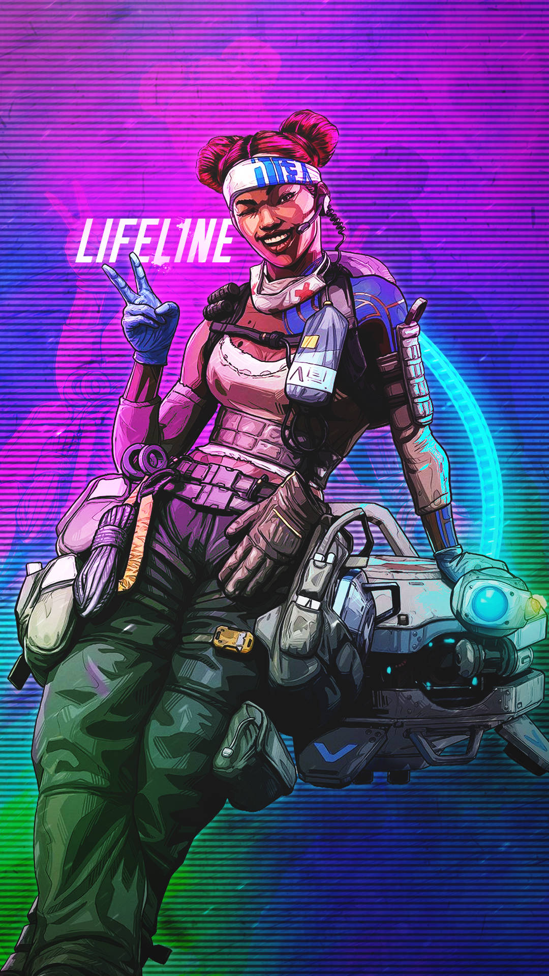 Apex Legends iPhone Magenta Lifeline Wallpaper