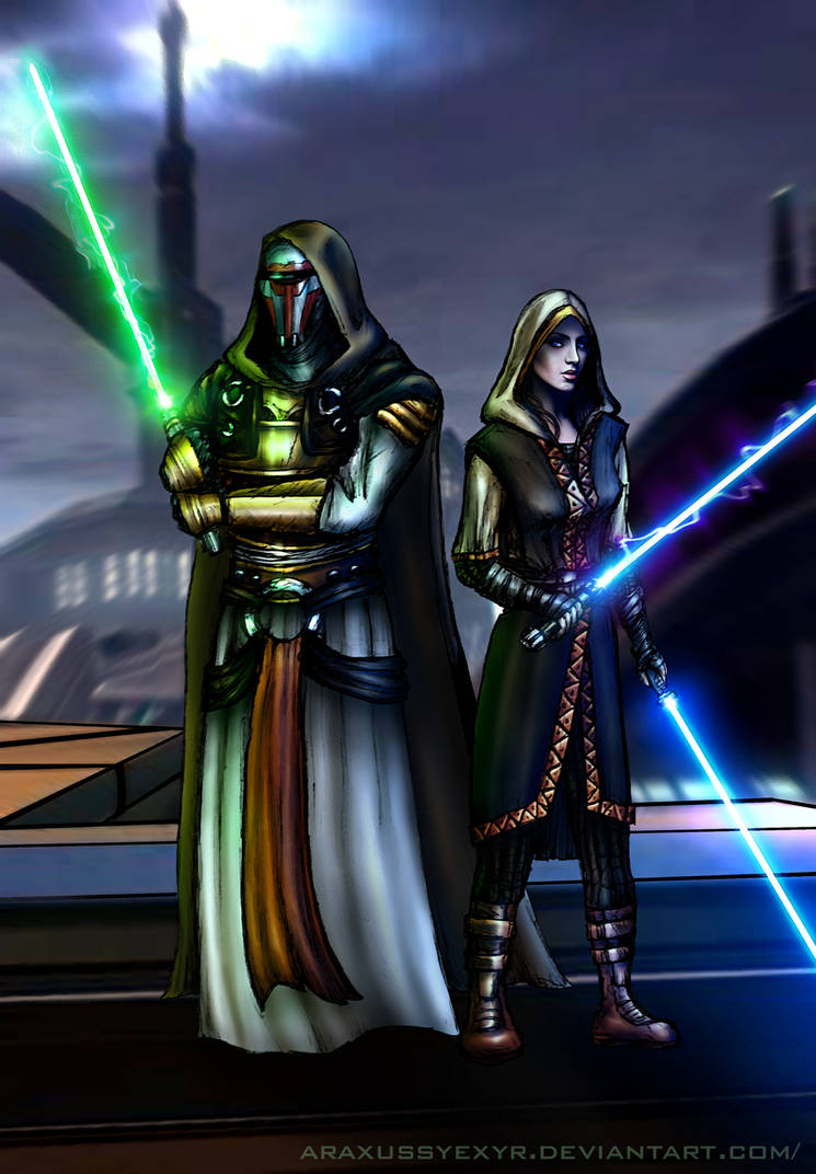 Jedi Revan And Meetra Surik By Araxussyexyr