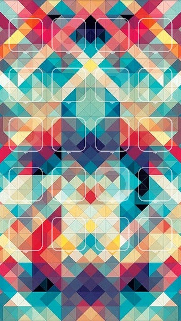 Geometric Squares 30 Pretty iPhone Wallpapers That Dont Cost a 577x1024