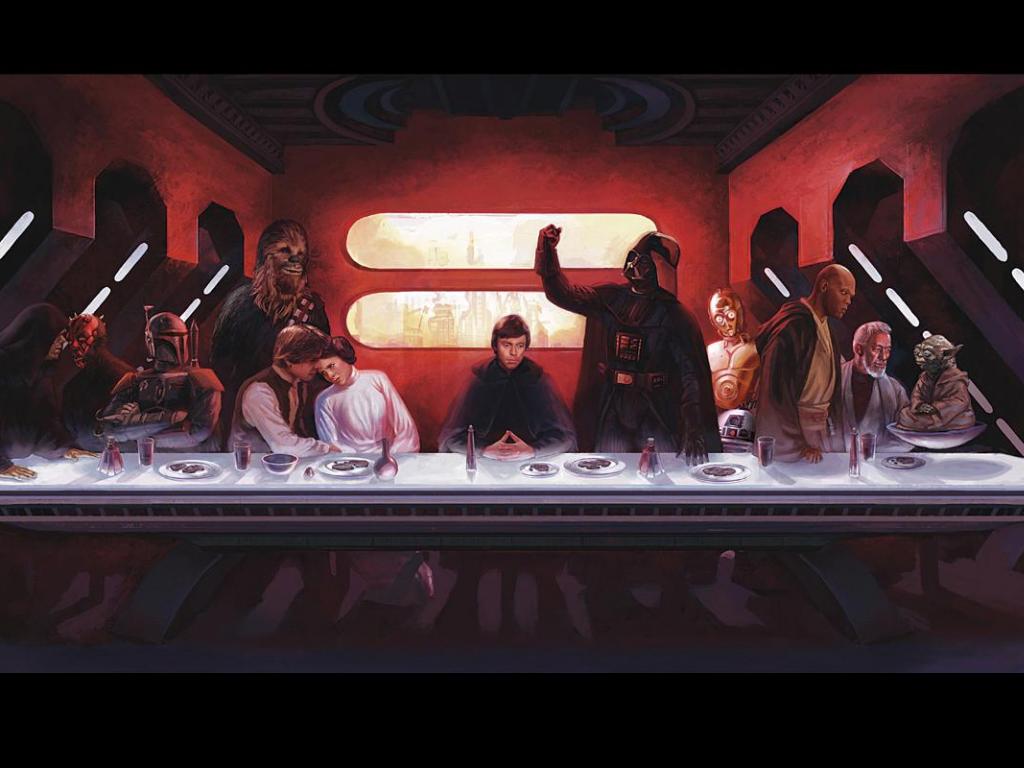 Star Wars Last Supper Funny Humor Jokes Artwork Normal