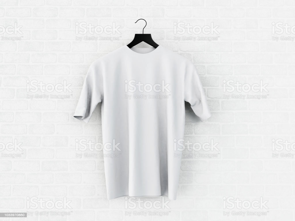 3d Illustration White Tshirt Mockup Stock Photo Image