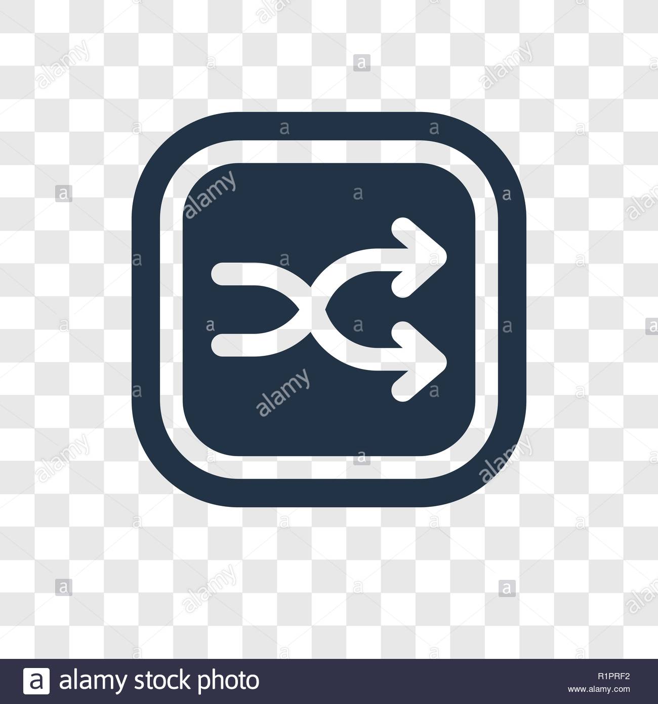 Shuffle Vector Icon Isolated On Transparent Background