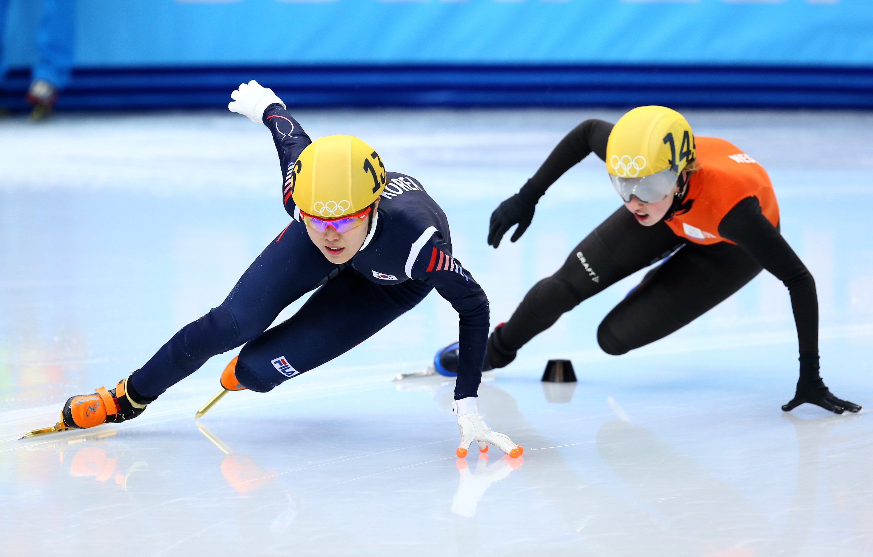 Rivals In Speed Skating At The Olympic Games Sochi