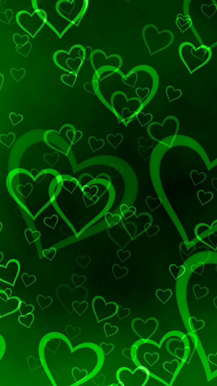 Green Hearts Wallpaper
