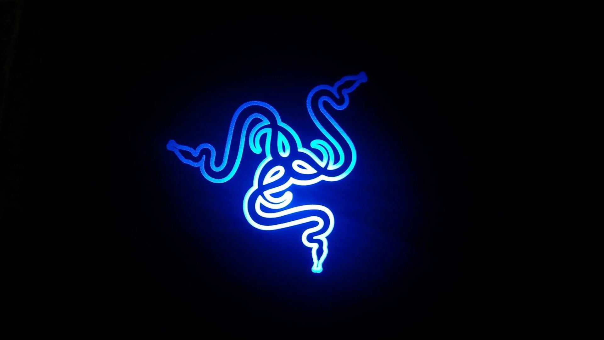 Razer Neon Blue Wallpaper X Pcgamer In