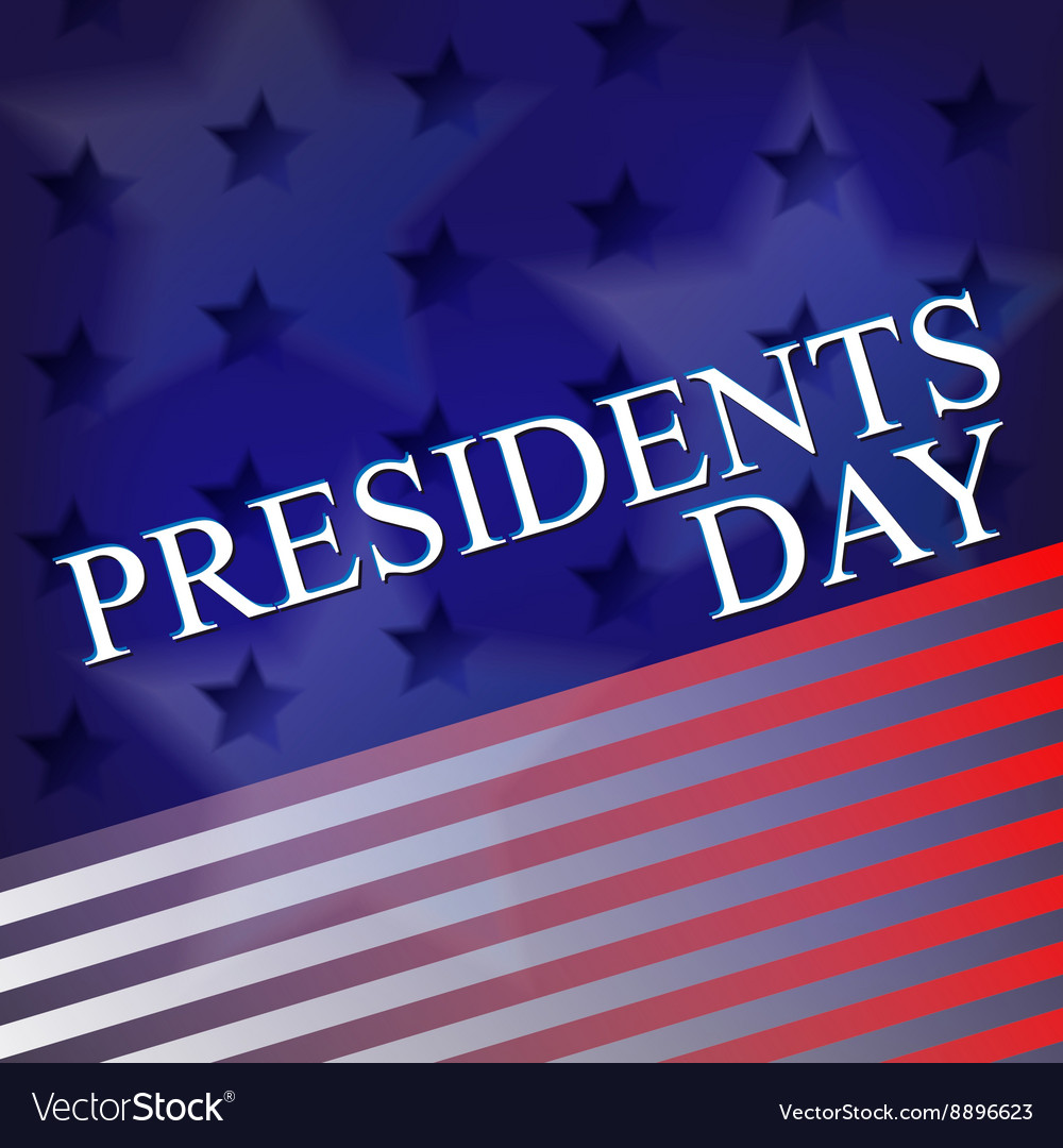 Presidents Day Background United States Stars Vector Image