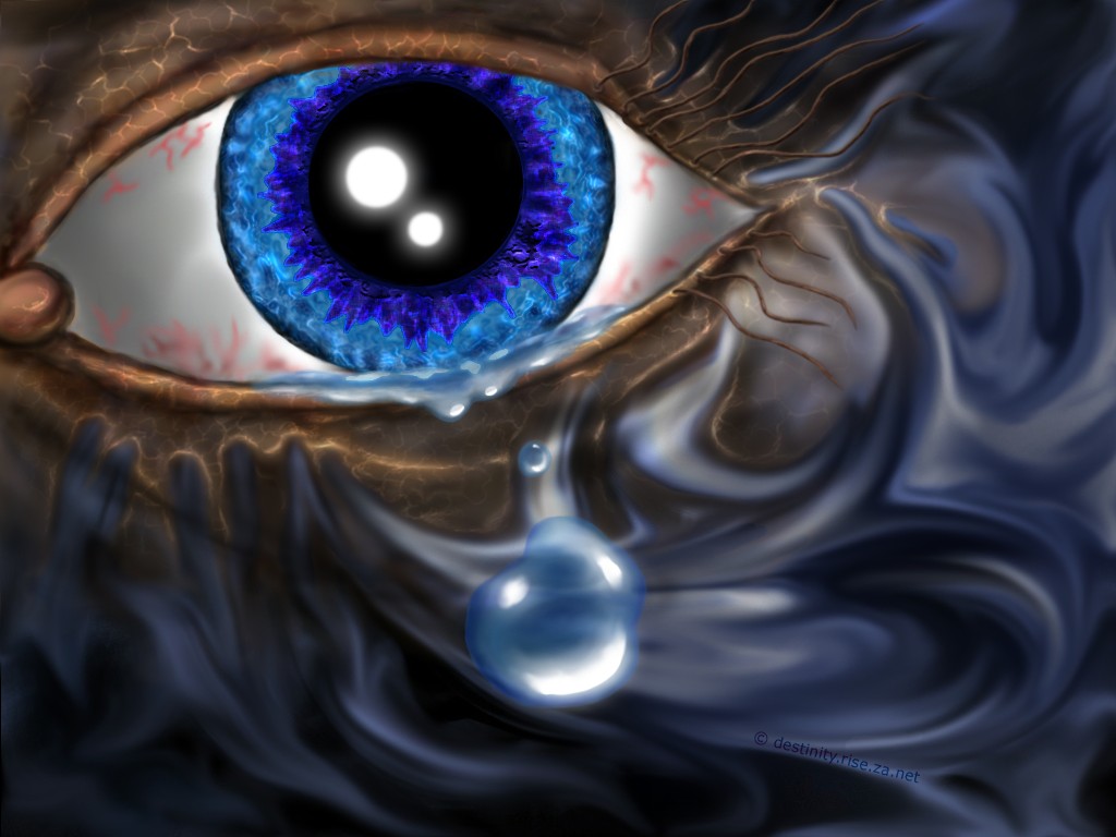 Teardrop sad eye crying tears wallpaper art 1024x768