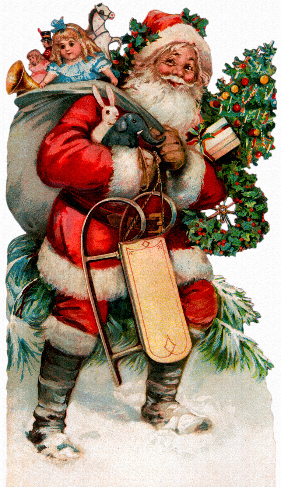 Vintage Santa Claus Cards And A Holiday Wallpaper The Long Goodbye