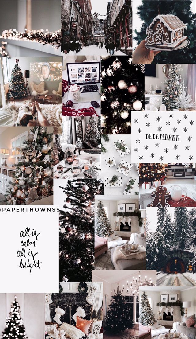 Aesthetic Christmas Collage Wallpaper For
