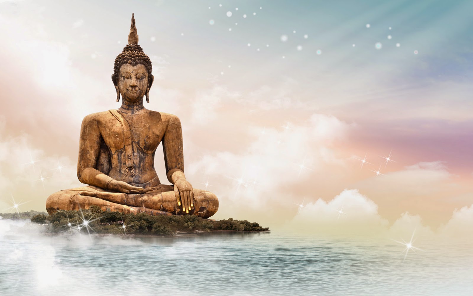 Buddha Statue Sitting Meditating Posture HD Wallpaper Image Jpg