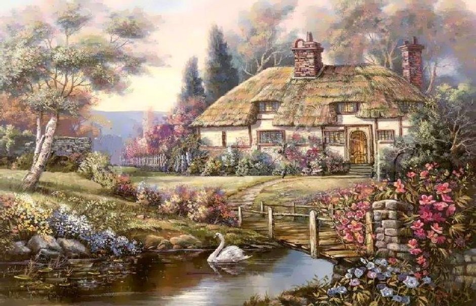 Cottage Wallpaper