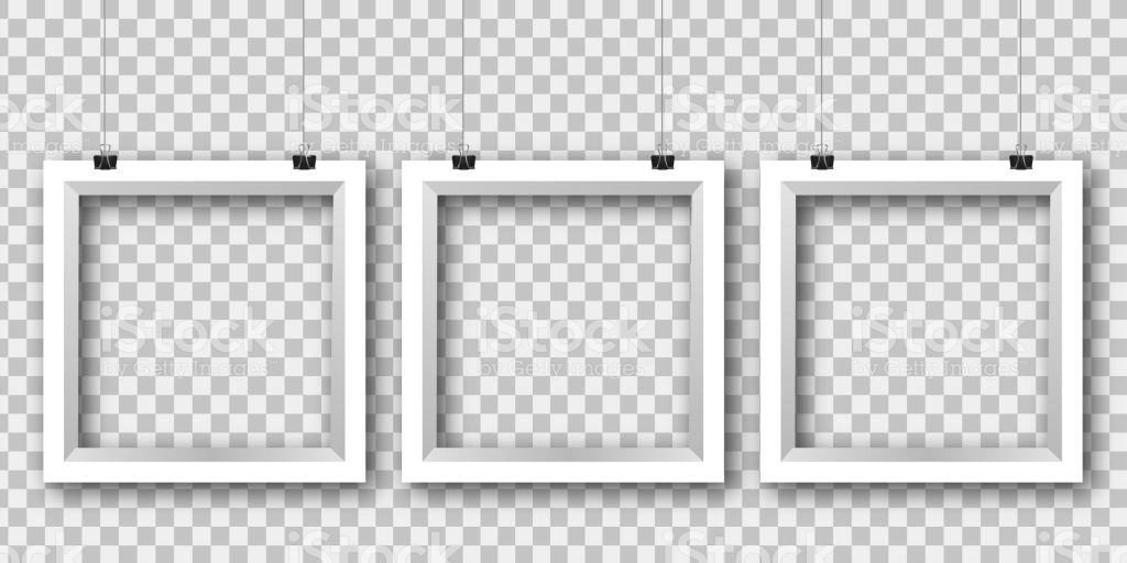 Vector Realistic Isolated White Frames On The Transparent