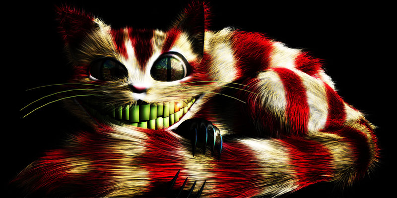 Evil Cheshire Cat By Necroglyph
